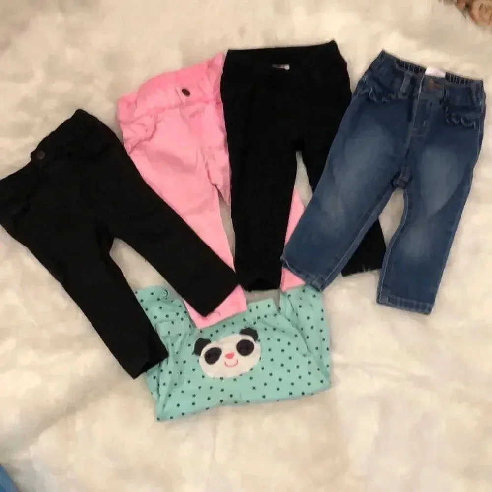 Girls mixed bundle of five Pants size 12 months, Garanimals , Carters, Cat& Jack